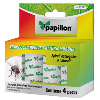 Siropa  TRAPPOLA PER MOSCHE ADESIVA NON VELENOSA PZ4 PAPILLON